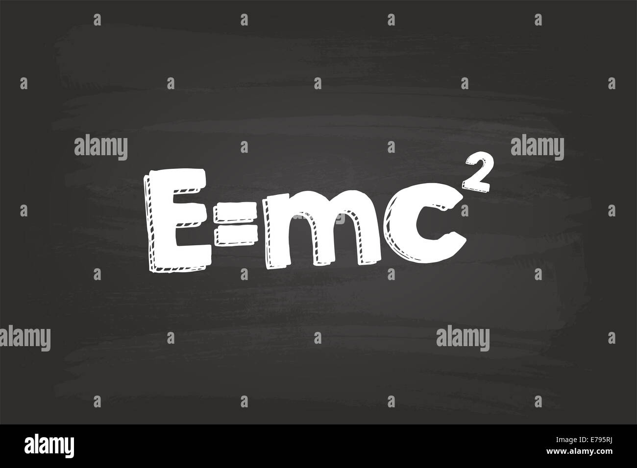 Einstein theory of relativity formula on blackboard stock photo