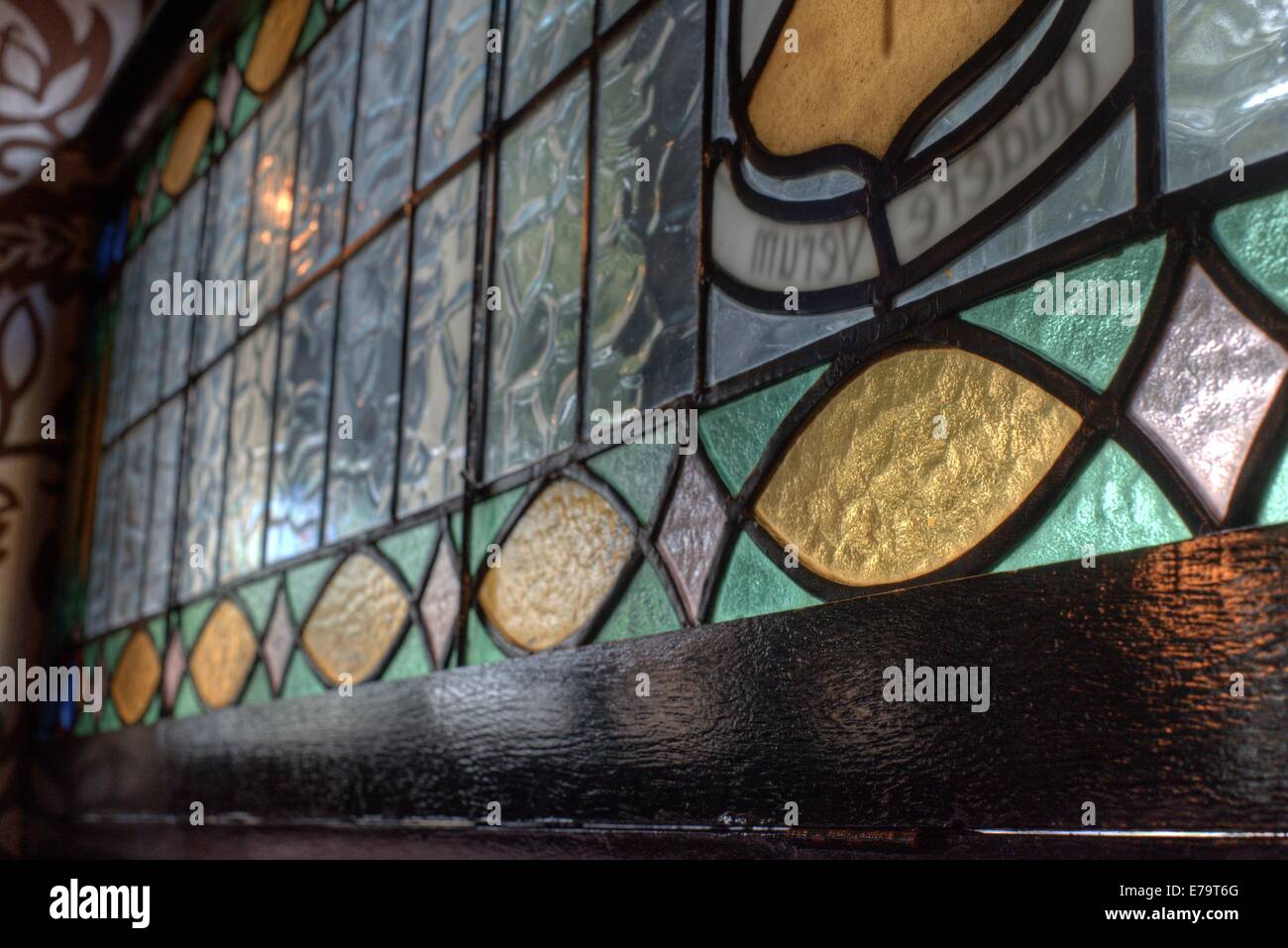 Pub stained glass window Stock Photo, Royalty Free Image 73360632 Alamy