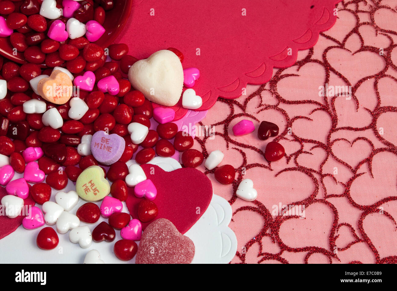 Valentines Day with candy and Be Mine Stock Photo: 73407805 - Alamy