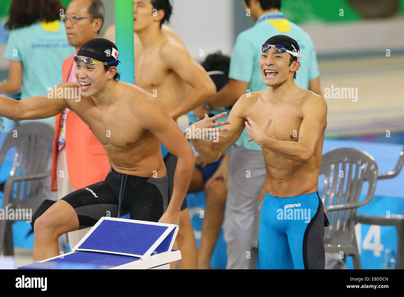 Incheon South Korea 26th Sep 2014 L To R Yasuhiro Koseki Ryosuke