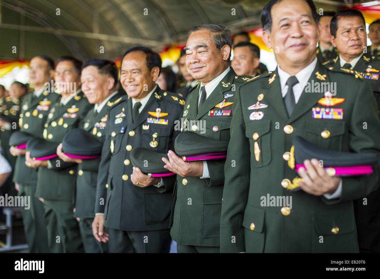 Nakhon Nayok, Thailand. 29th Sep, 2014. Senior Thai army officers Stock