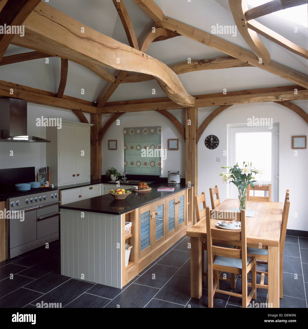 Barn Conversion Kitchens large wooden beams and island unit in barn conversion kitchen with Barn Conversion Kitchens large wooden beams and island unit in barn conversion kitchen with