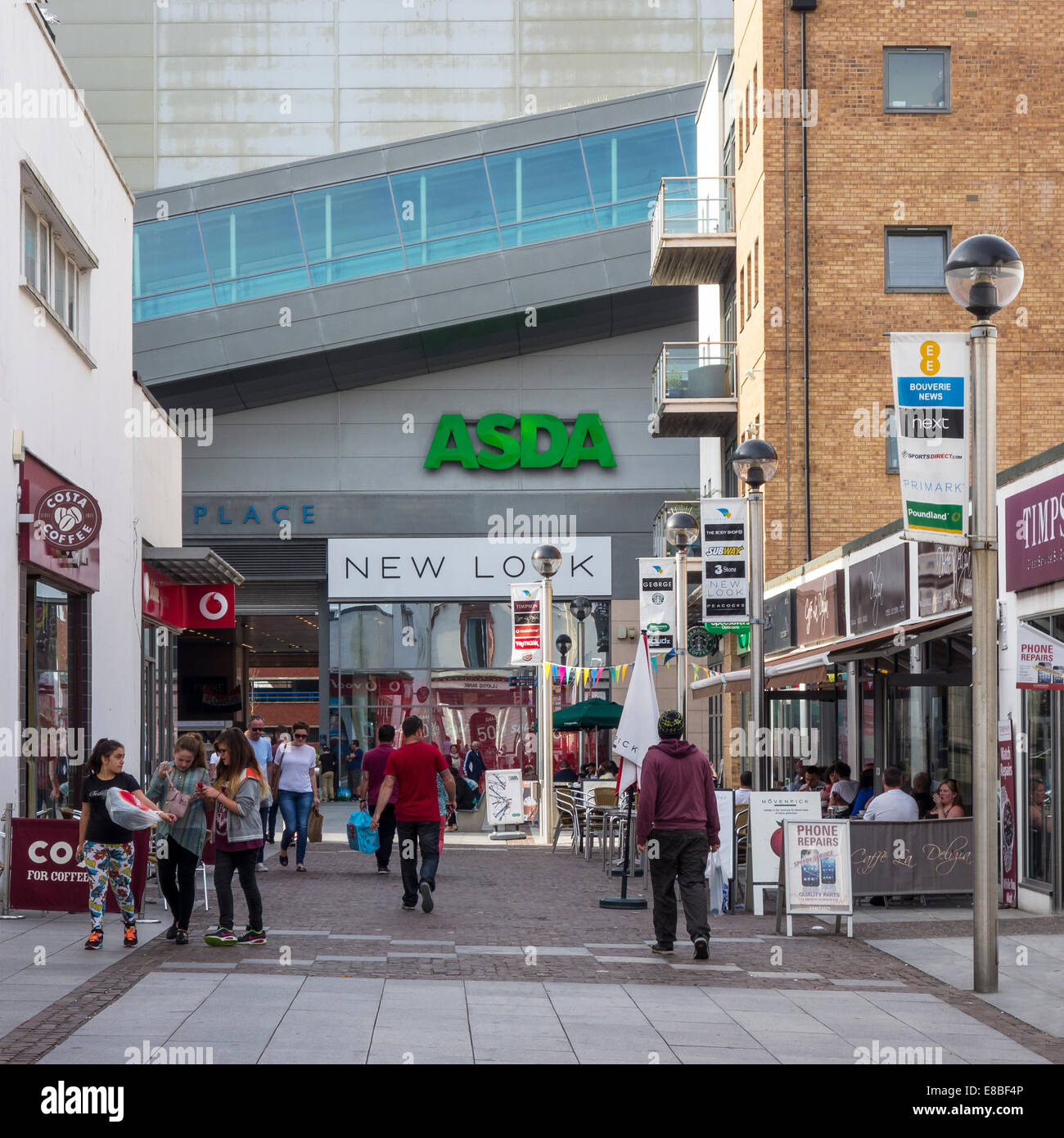 Bouverie Place Shopping Centre Folkestone Kent Stock Photo, Royalty
