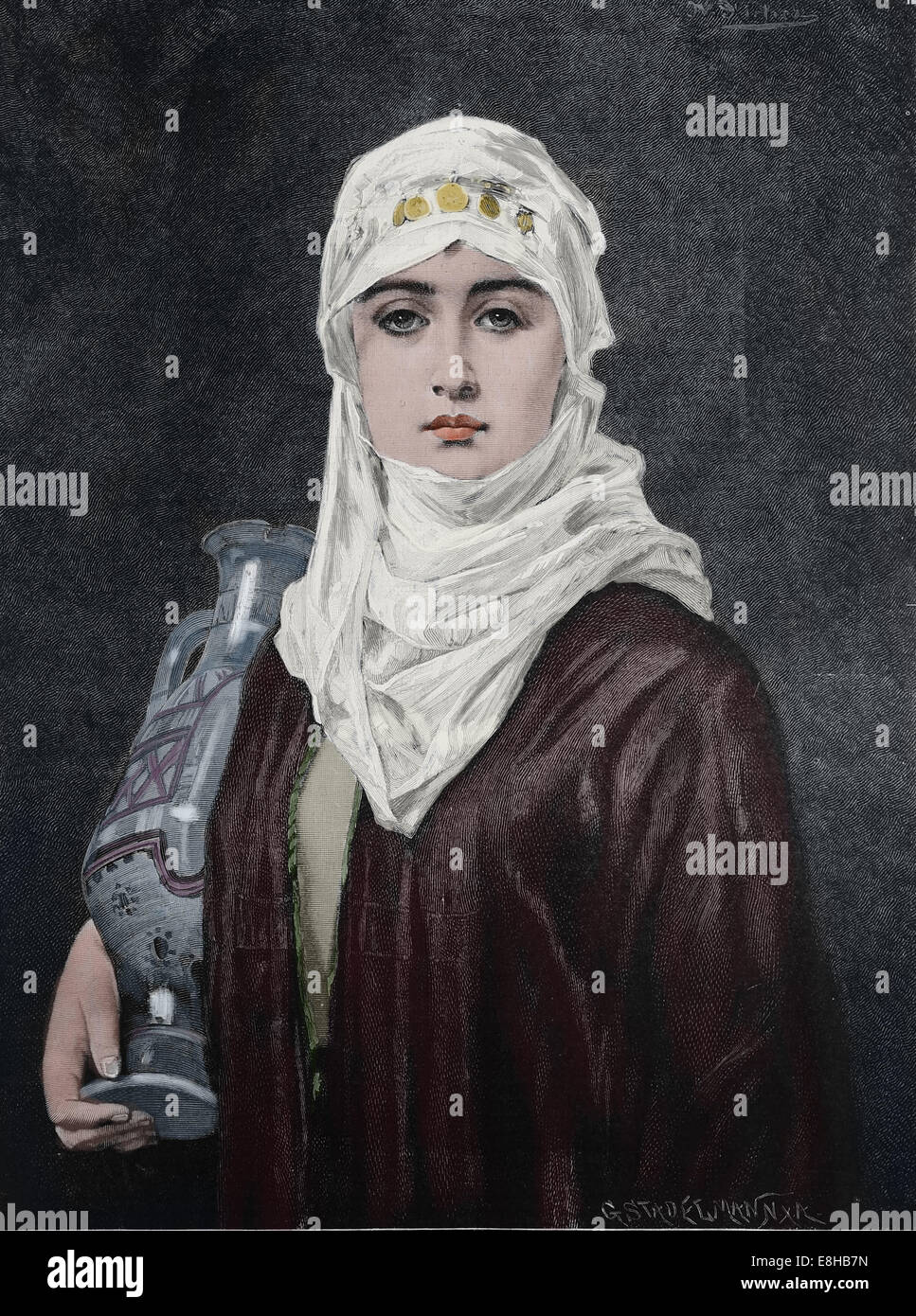 Hagar. Biblical person in the Book of Genesis. Egyptian handmaid of