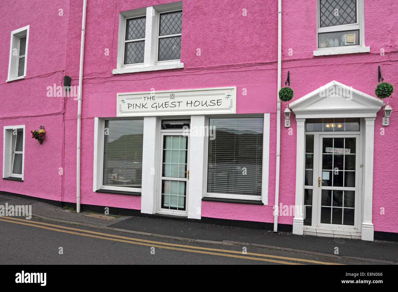 The Pink Guest House, Portree, Isle of Skye, Scotland Stock Photo