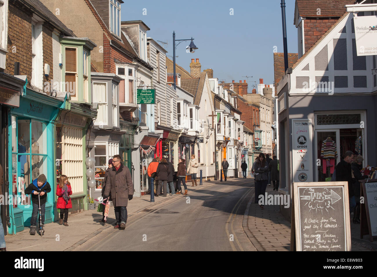 The-high-street-Whitstable-Kent-England-