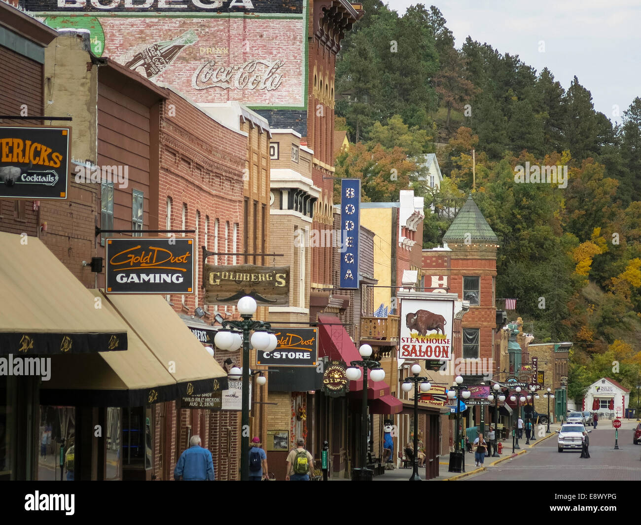 Historic Main Street in Deadwood, South Dakota, USA Stock Photo