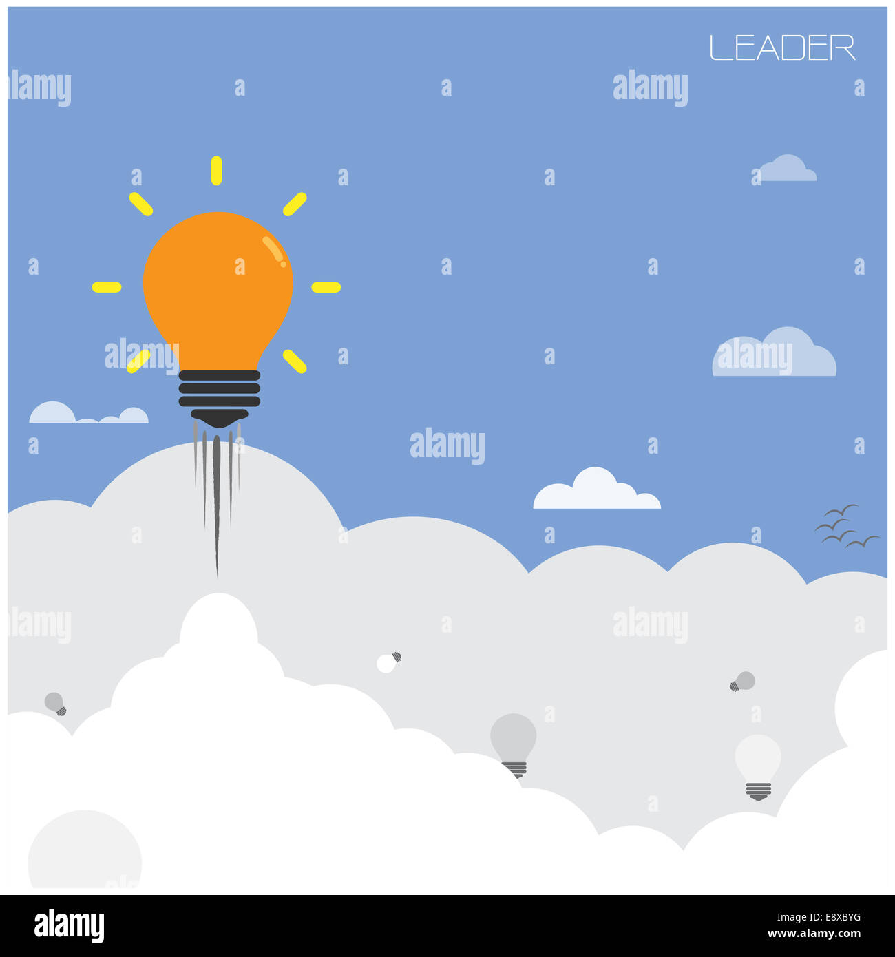 Creative Light Bulb With Blue Sky Background Design For Poster Flyer Cover Brochureleader And Education Concept Business Idea Creative Light Bulb With Blue Sky Background Design For Poster Flyer Cover Brochureleader And Education Concept Business Idea
