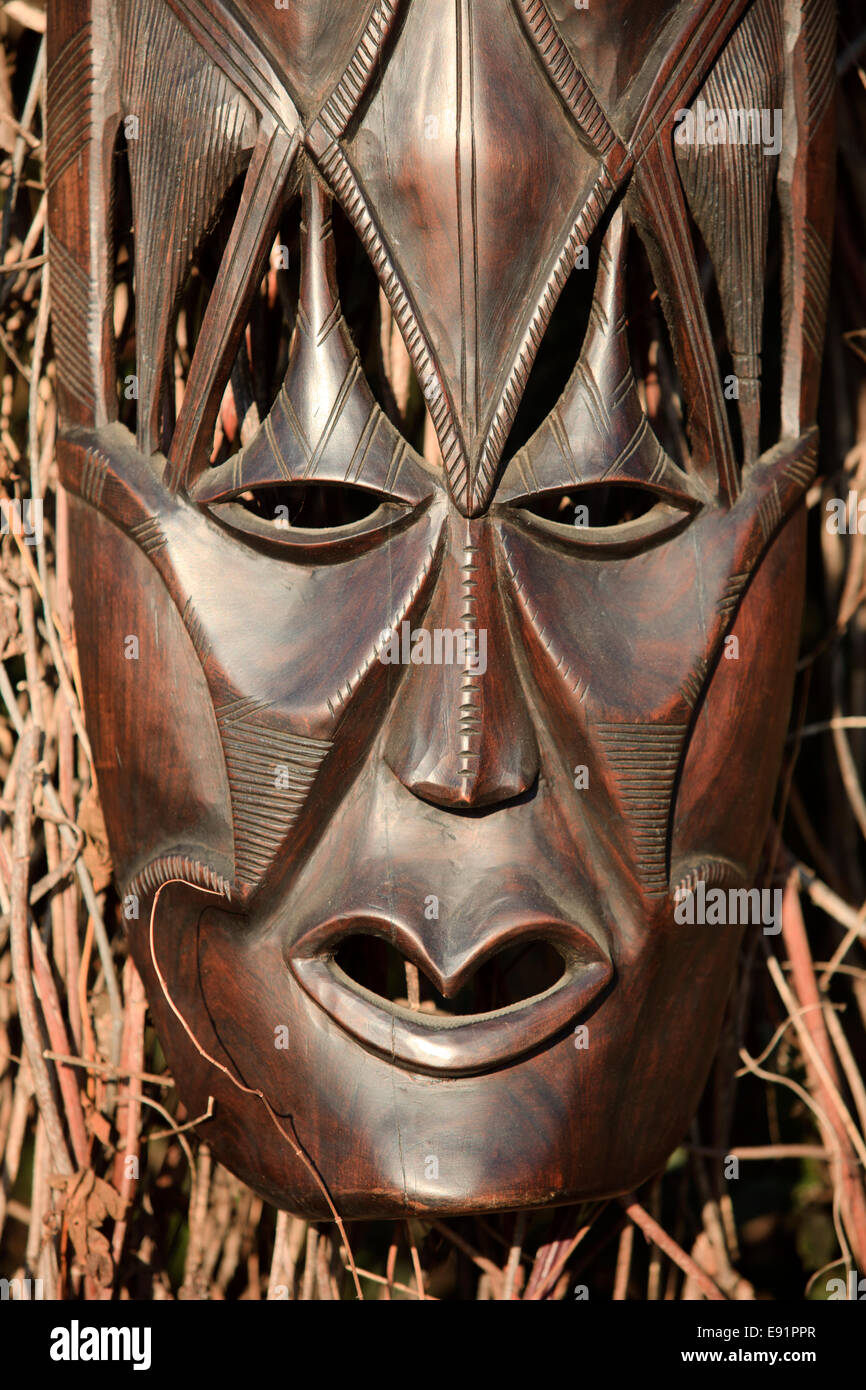 African art sculptures made of ebony wood carving Stock Photo, Royalty