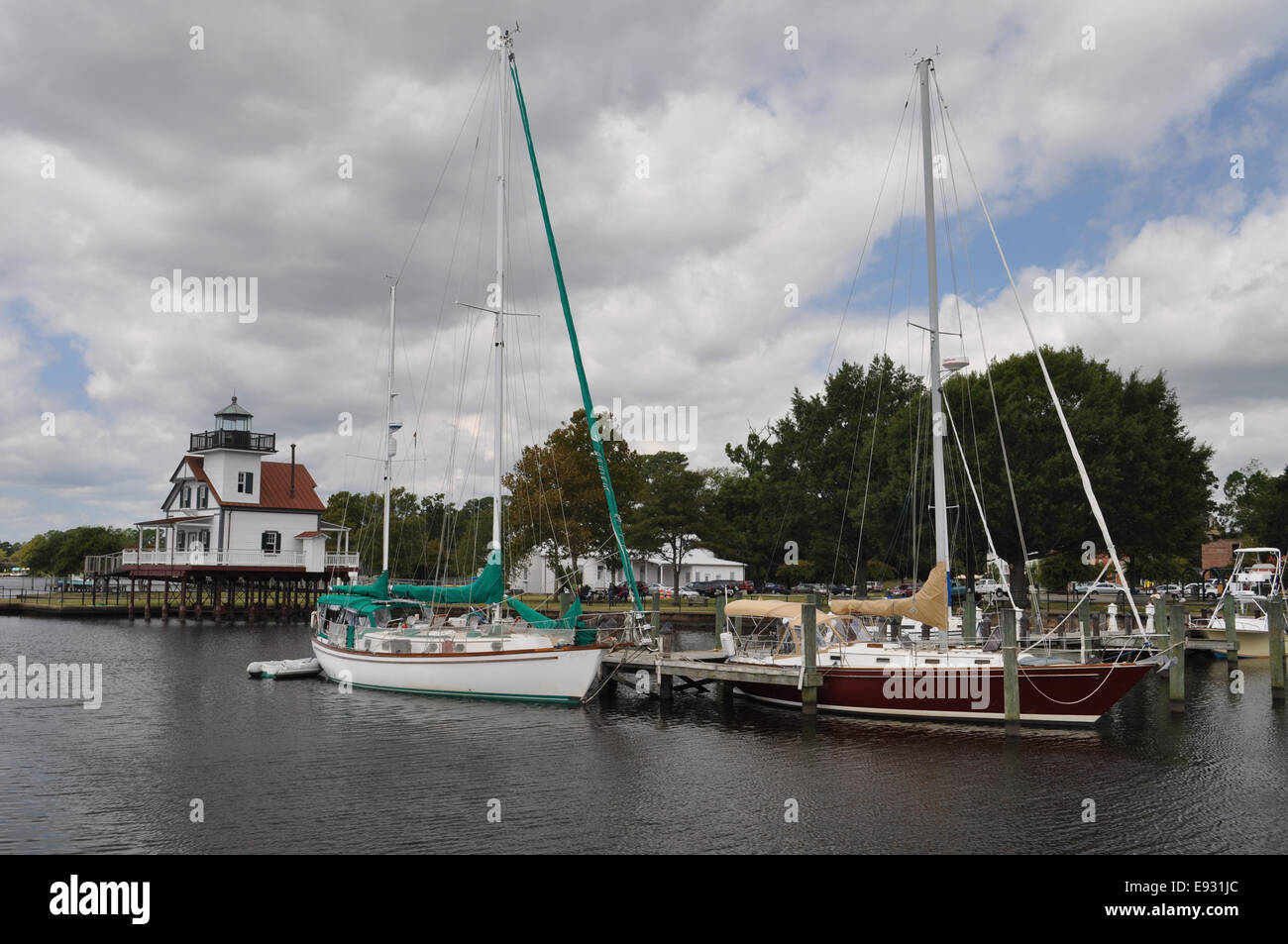 The Edenton waterfront Marina Stock Photo, Royalty Free Image 74440532