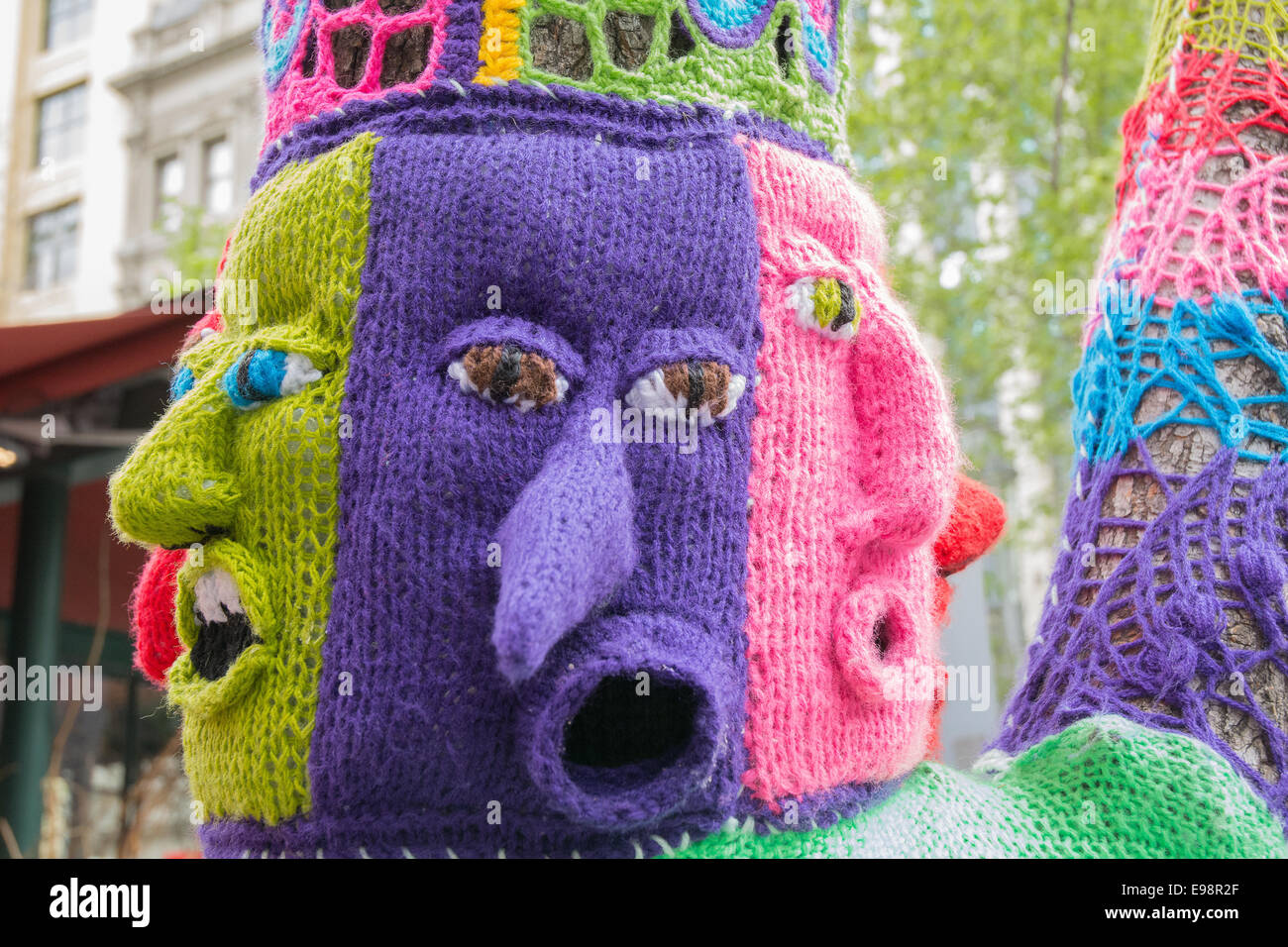 Knitted Street Art Yarn Bombing Tree Melbourne Australia ...