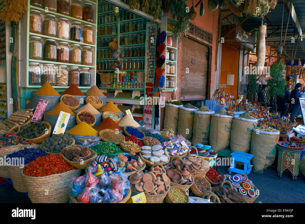 Spice shop, Rahba Kedima Square, Place des Epices, Medina, Marrakech