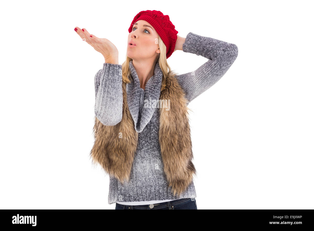 Beautiful Blonde Blowing Kiss Hi Res Stock Photography And Images Alamy