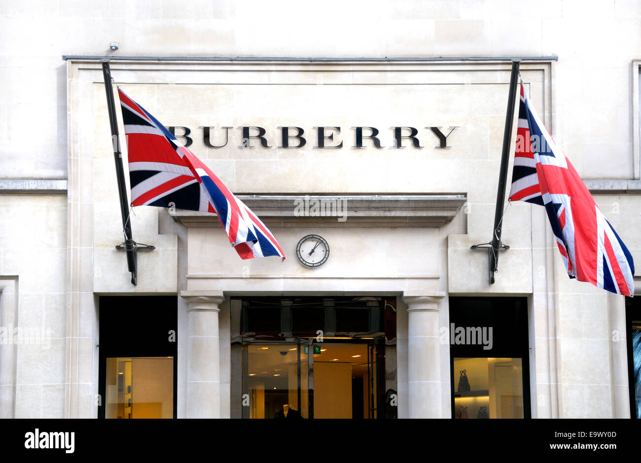 London, England, Uk. Burberry Store, 21-23 New Bond St Stock Photo, Royalty Free Image: 74943357 ...