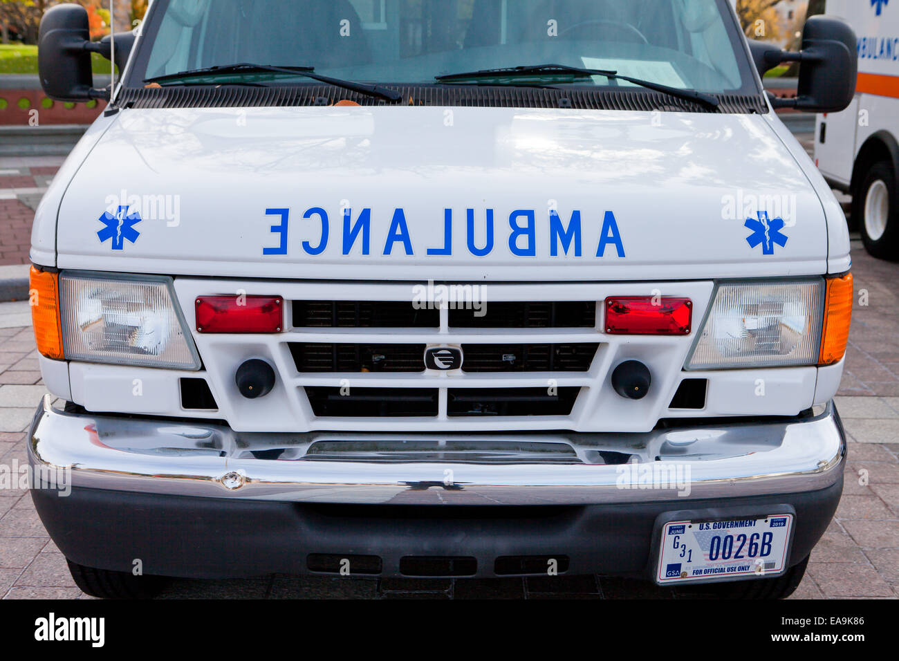 Ambulance front view USA Stock Photo, Royalty Free Image 75200726
