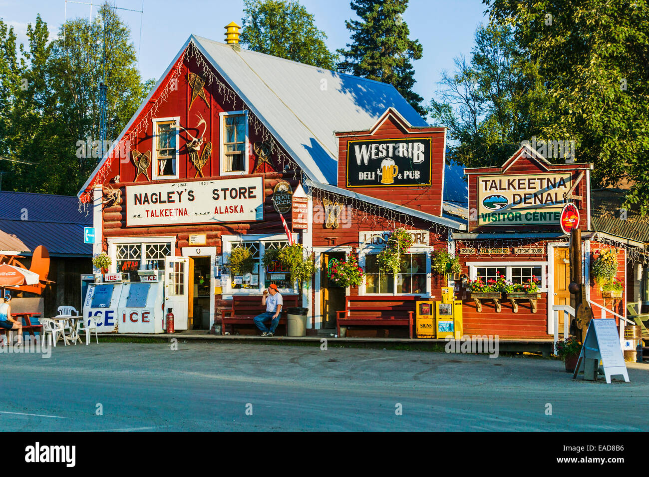 Nagley's Store in downtown Talkeetna; Talkeetna, Alaska, United Stock