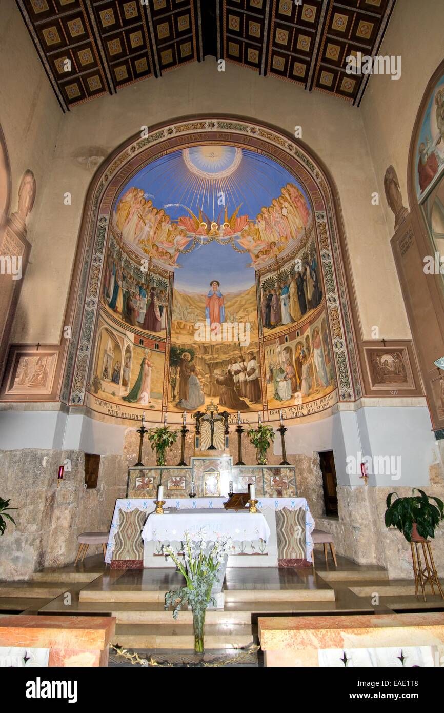 Church of the visitation interior view, Jerusalem, Ein Karem, West