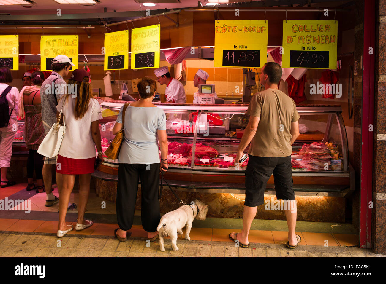 Boucherie Saint Francois, butcher shop, Nice vieille ville, France Stock Photo, Royalty Free