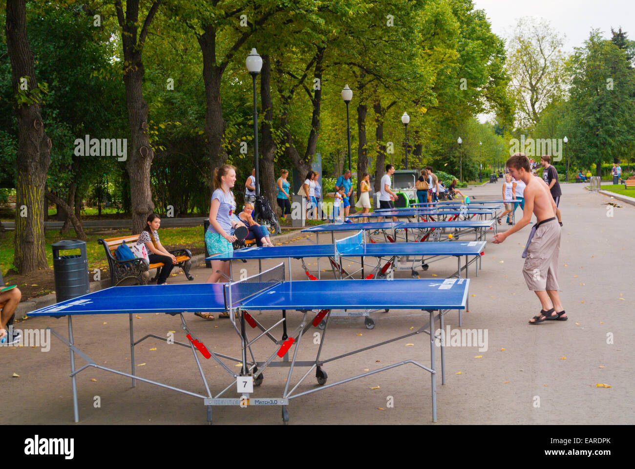 Ping pong, table tennis, Gorky Park, Moscow, Russia, Europe Stock Photo, Royalty Free Image