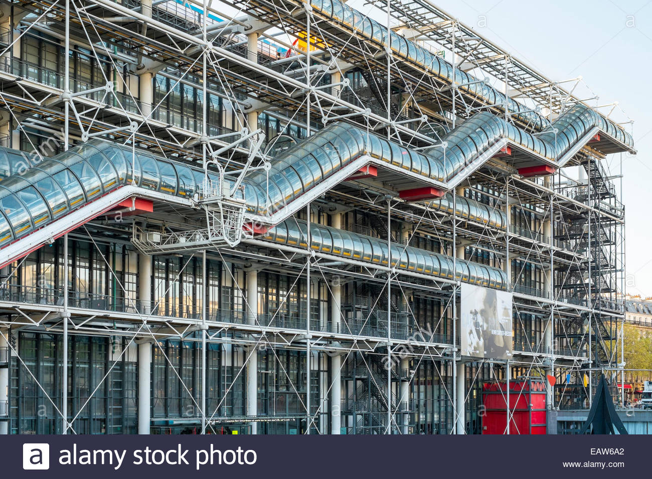 Facade of Centre Pompidou modern art museum, Paris Stock Photo