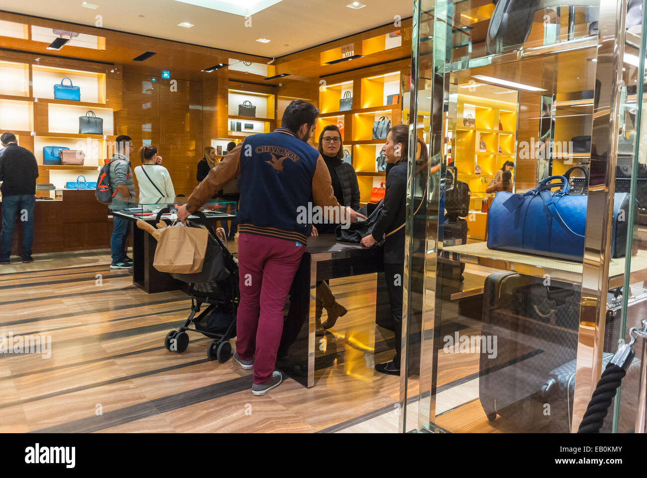 Paris, France, Tourists Shopping inside Luxury Shop, Louis Vuitton Stock Photo, Royalty Free ...