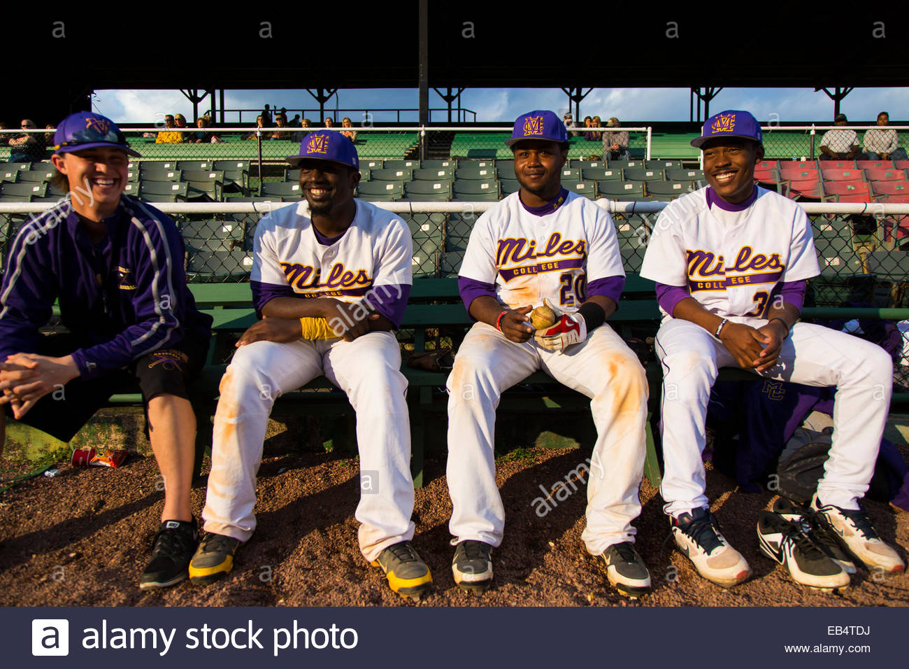 Miles College Baseball Team plays at 1910 opened Rickwood Field Stock