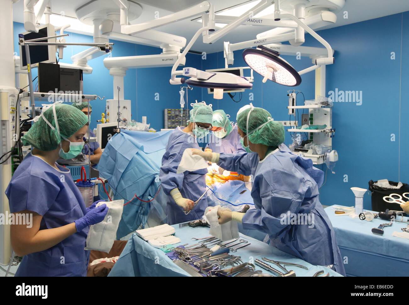 Hip replacement surgery Orthopedics and Trauma surgery Surgeon Stock