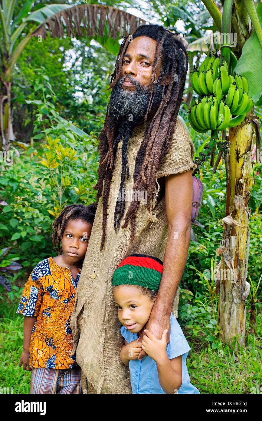 Rastafarian village, Montego Bay, Jamaica, West Indies, Caribbean Stock