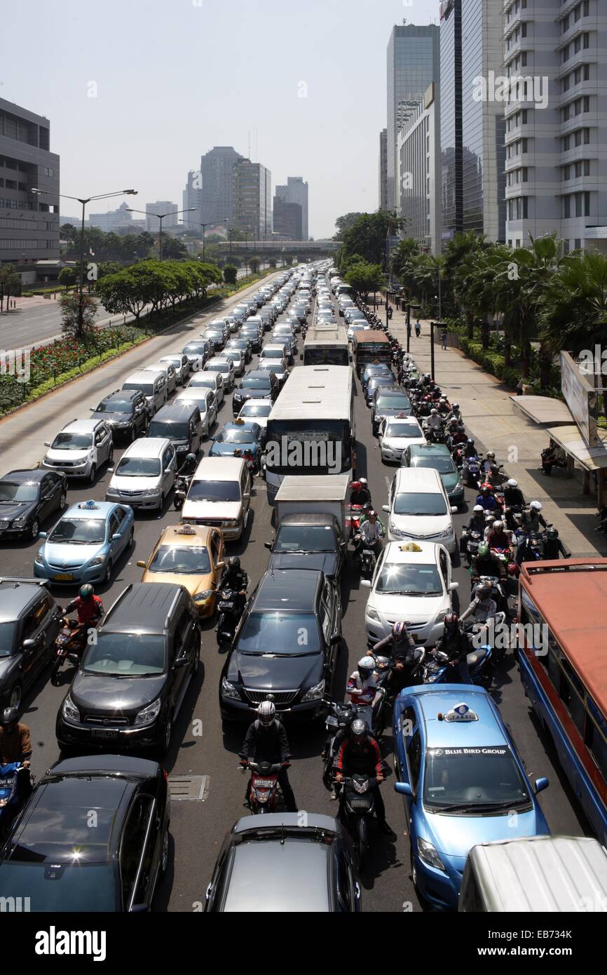 Traffic, Jakarta, Java, Indonesia, Southeast Asia Stockfoto