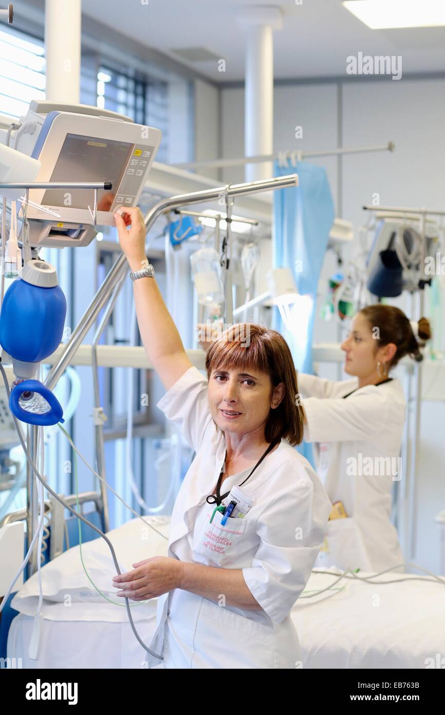 URPA PACU postanesthesia care unit Onkologikoa Hospital Oncology Stock