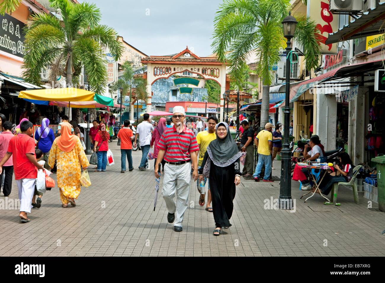 India Street, Kuching, Borneo, Malaysia, Asia Stock Photo, Royalty Free