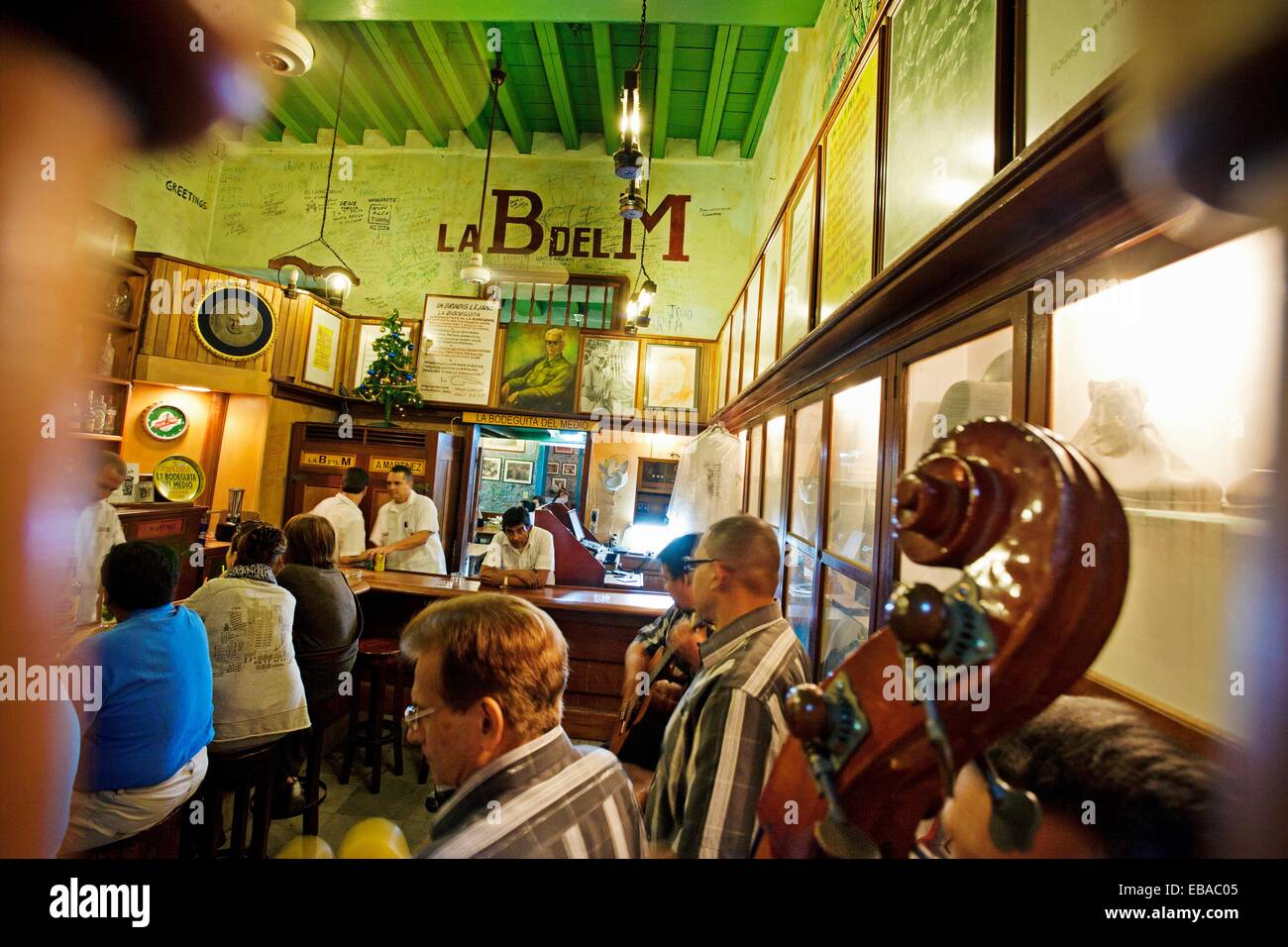 La Bodeguita del Medio a bar in Old Havana Habana Vieja popularized Stock Photo, Royalty Free