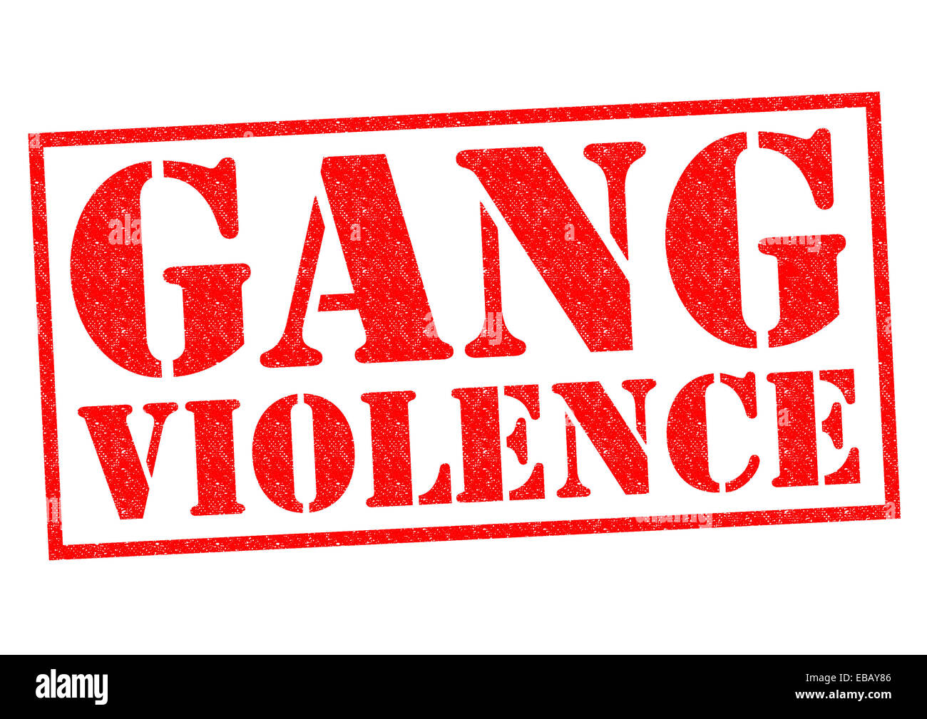 gang violence red rubber stamp over a white background gang violence red rubber stamp over a white background