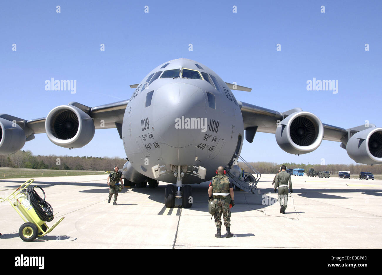 A C17 Globemaster III from McChord Air Force Base, Wash., sits on Stock Photo, Royalty Free