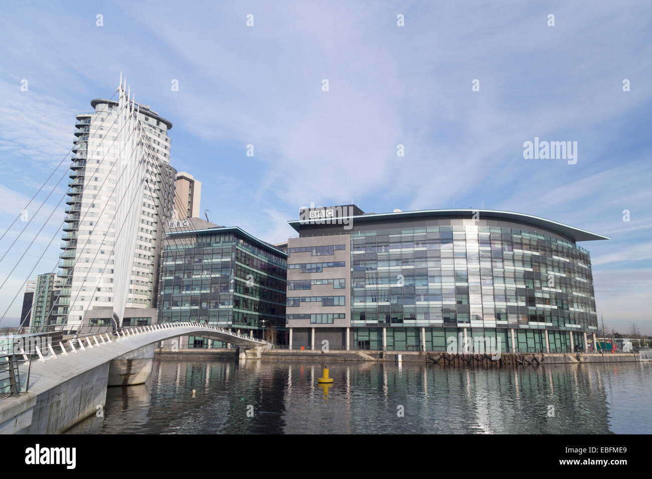 UK, Manchester, the new BBC TV Media complex at Salford Stock Photo