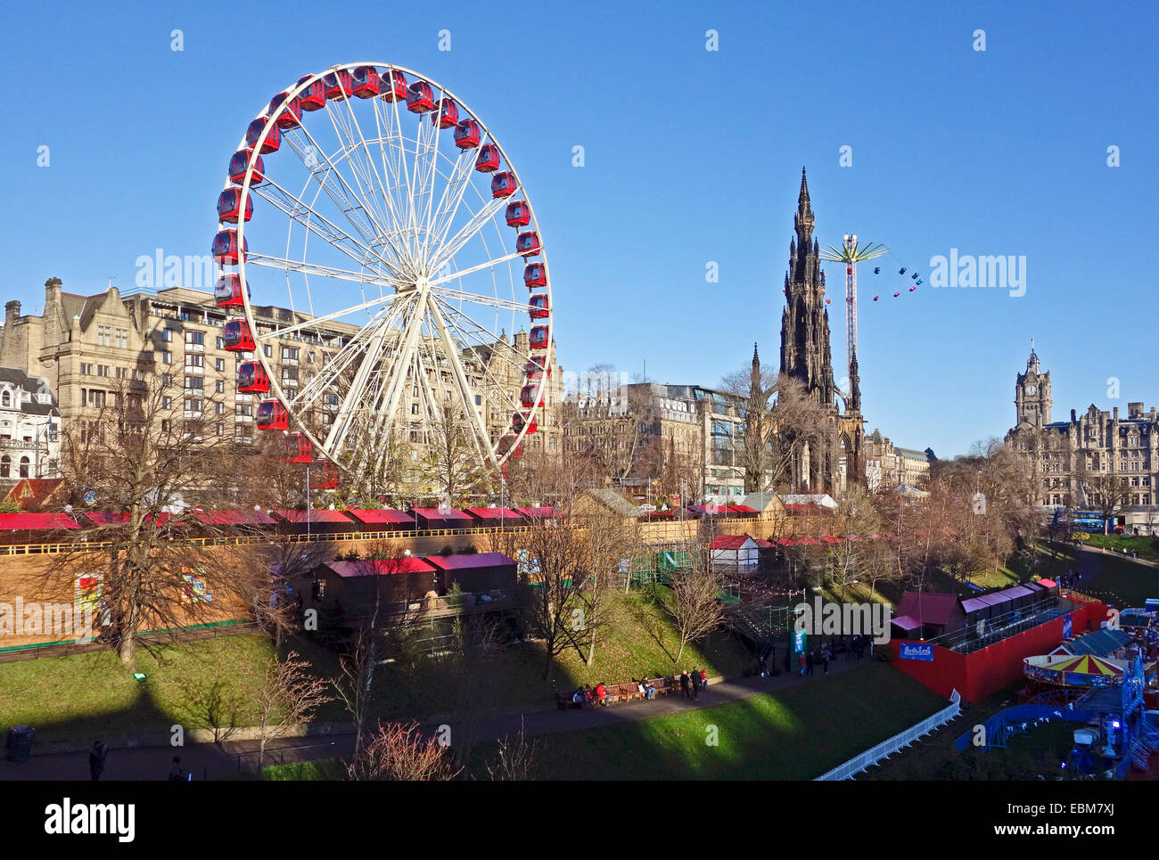 Edinburgh 2014 Christmas Market in Princes Street Gardens Edinburgh