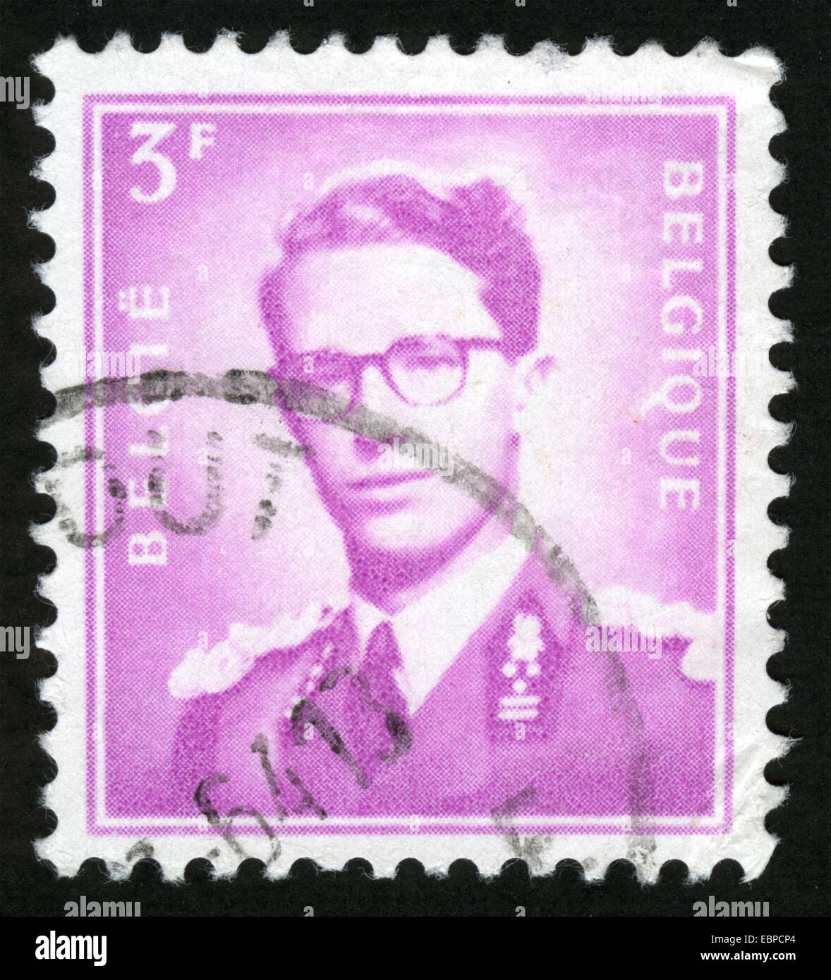 King Baudouin, postage stamp, Belgium, 1953 Stock Photo, Royalty Free
