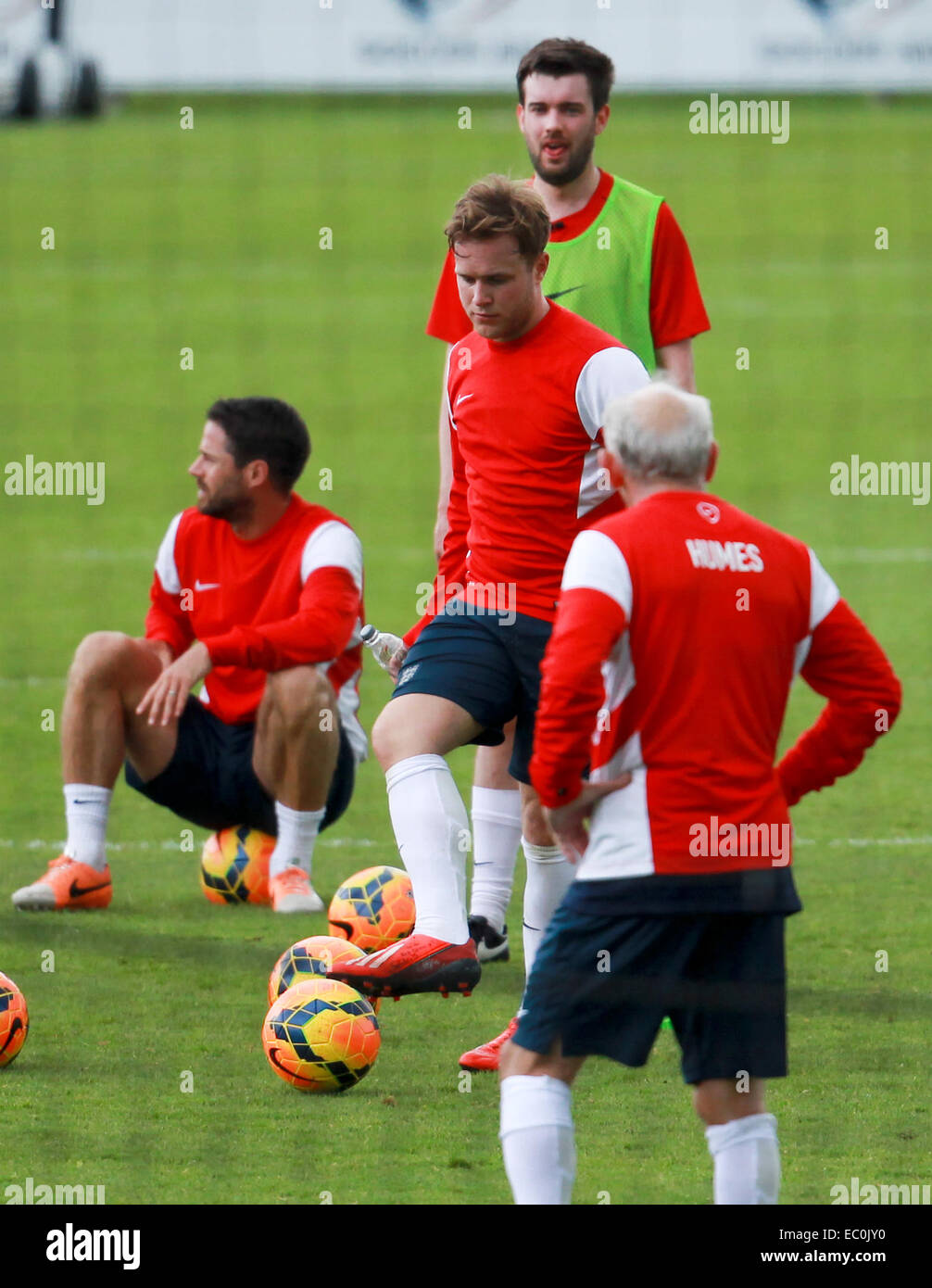 The England football team take part in a training session ahead of