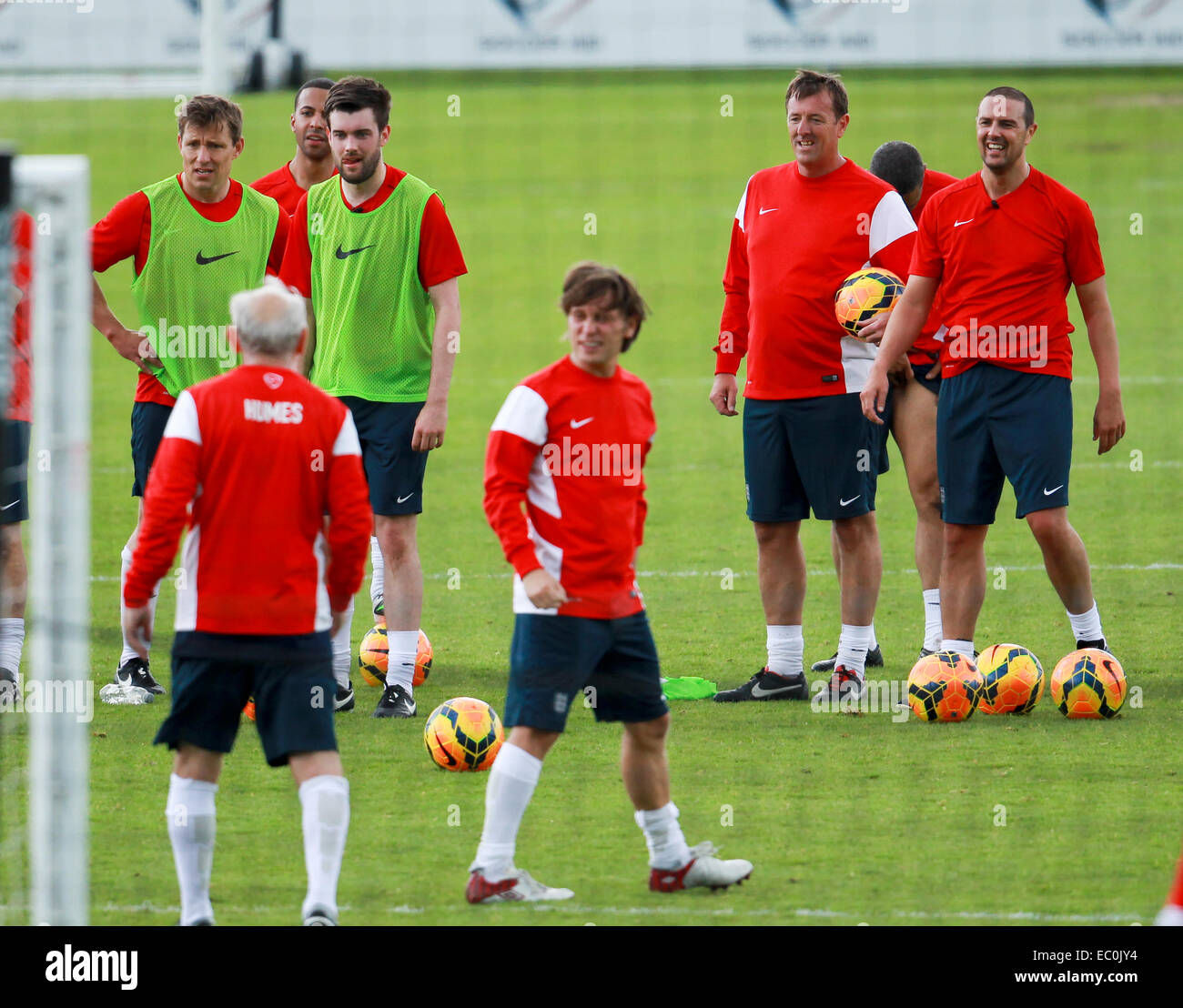 The England football team take part in a training session ahead of