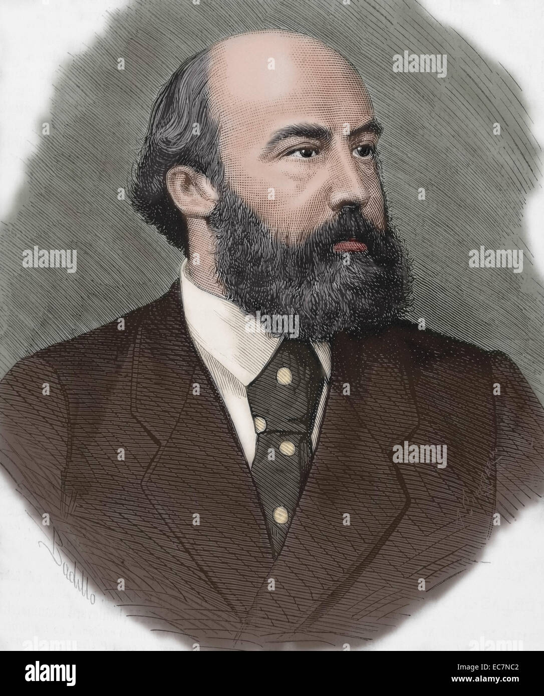 Ricardo Augusto Pereira Guimaraes (1830-1889). Portuguese writer, journalist and politician - ricardo-augusto-pereira-guimaraes-1830-1889-portuguese-writer-journalist-EC7NC2