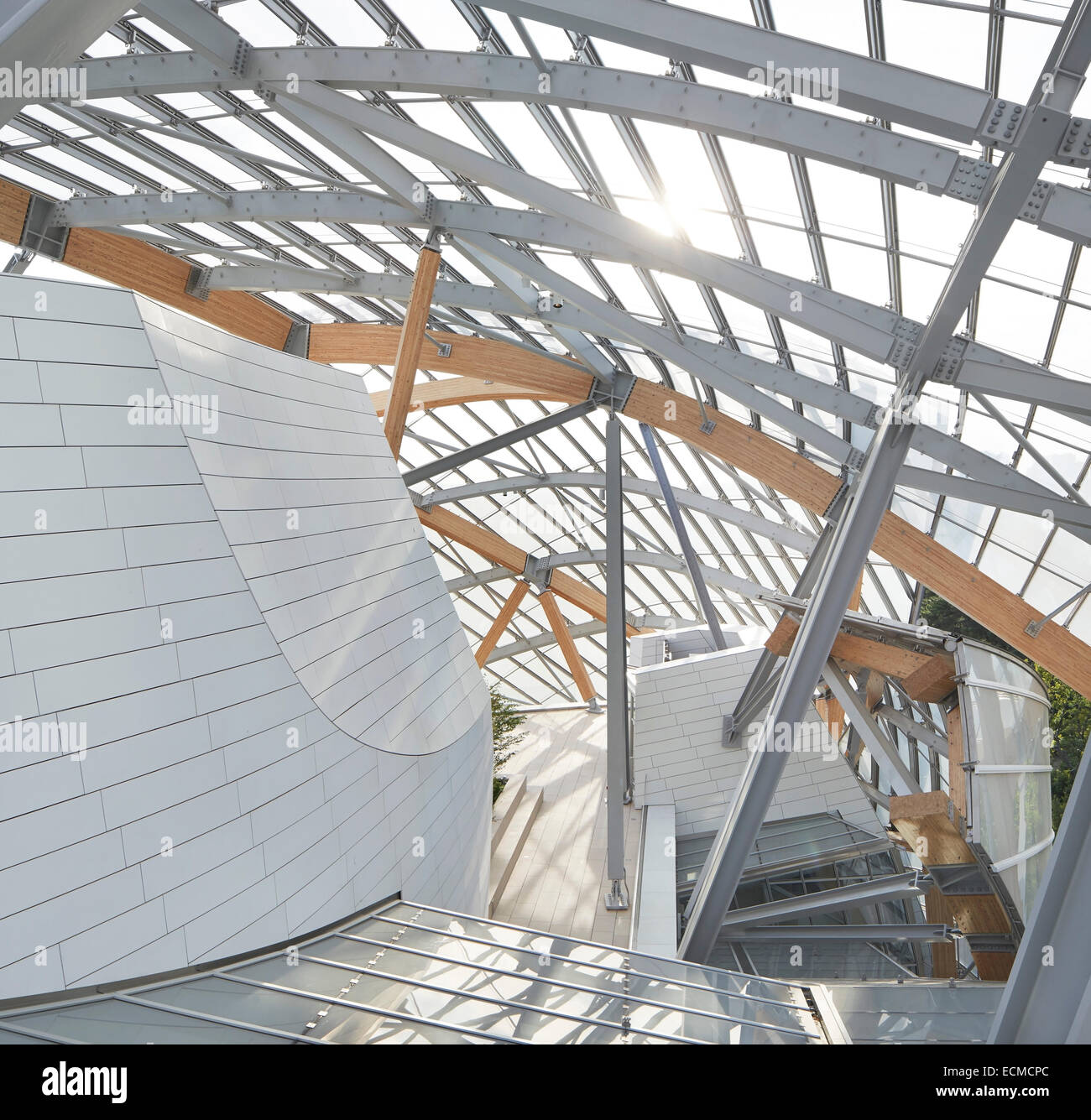 Fondation Louis Vuitton, Paris, France. Architect: Gehry Partners Stock Photo, Royalty Free ...