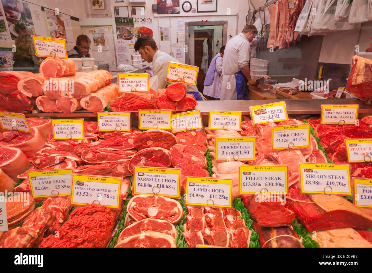 England, Yorkshire, Leeds, Leeds City Market aka Kirkgate Market Stock