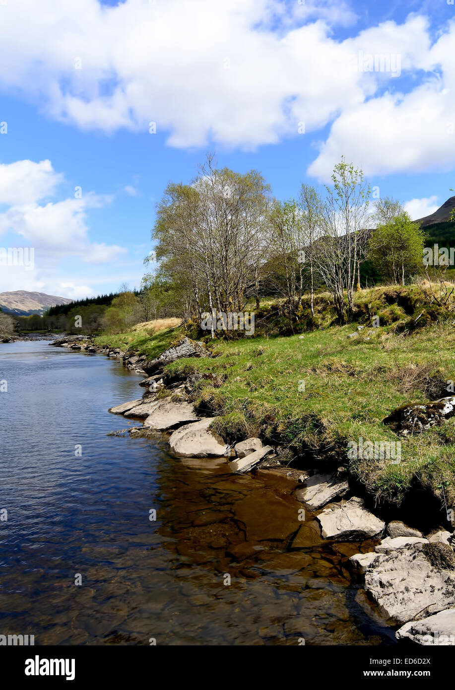 Glen Orchy in the Highlands of Scotland Stock Photo, Royalty Free Image