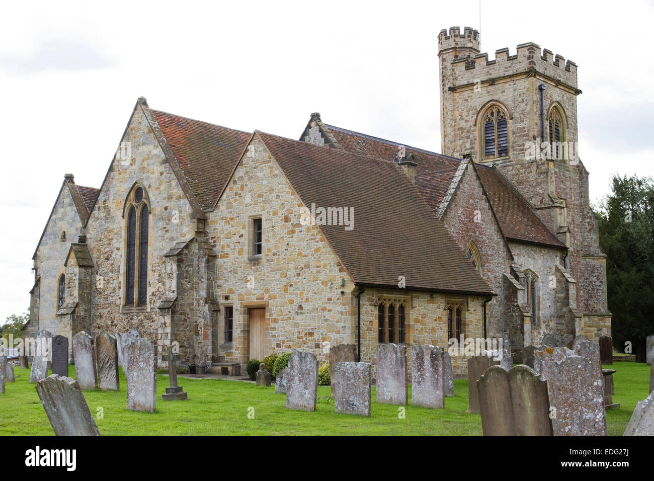 St. Mary's Church in Leigh, Kent, England Stock Photo, Royalty Free
