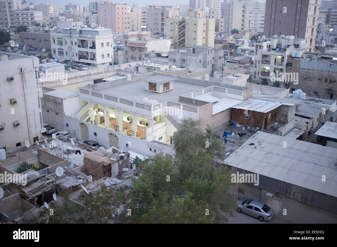 Dawn over apartment blocks in Old Town, Doha,Qatar Stock Photo 77460338 Alamy