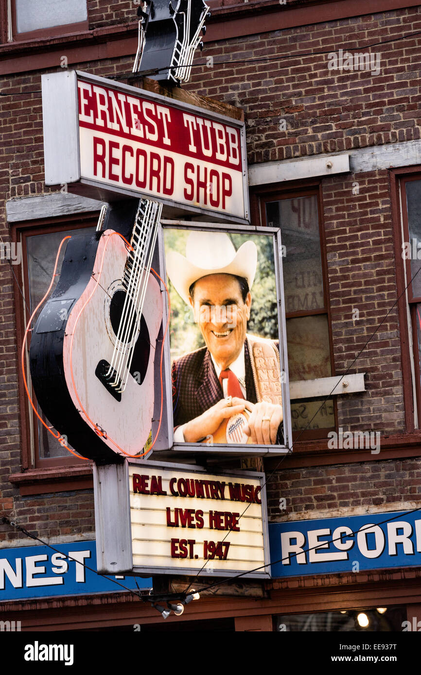 Legendary Ernest Tubb Record Shop in Nashville, TN Stock Photo, Royalty