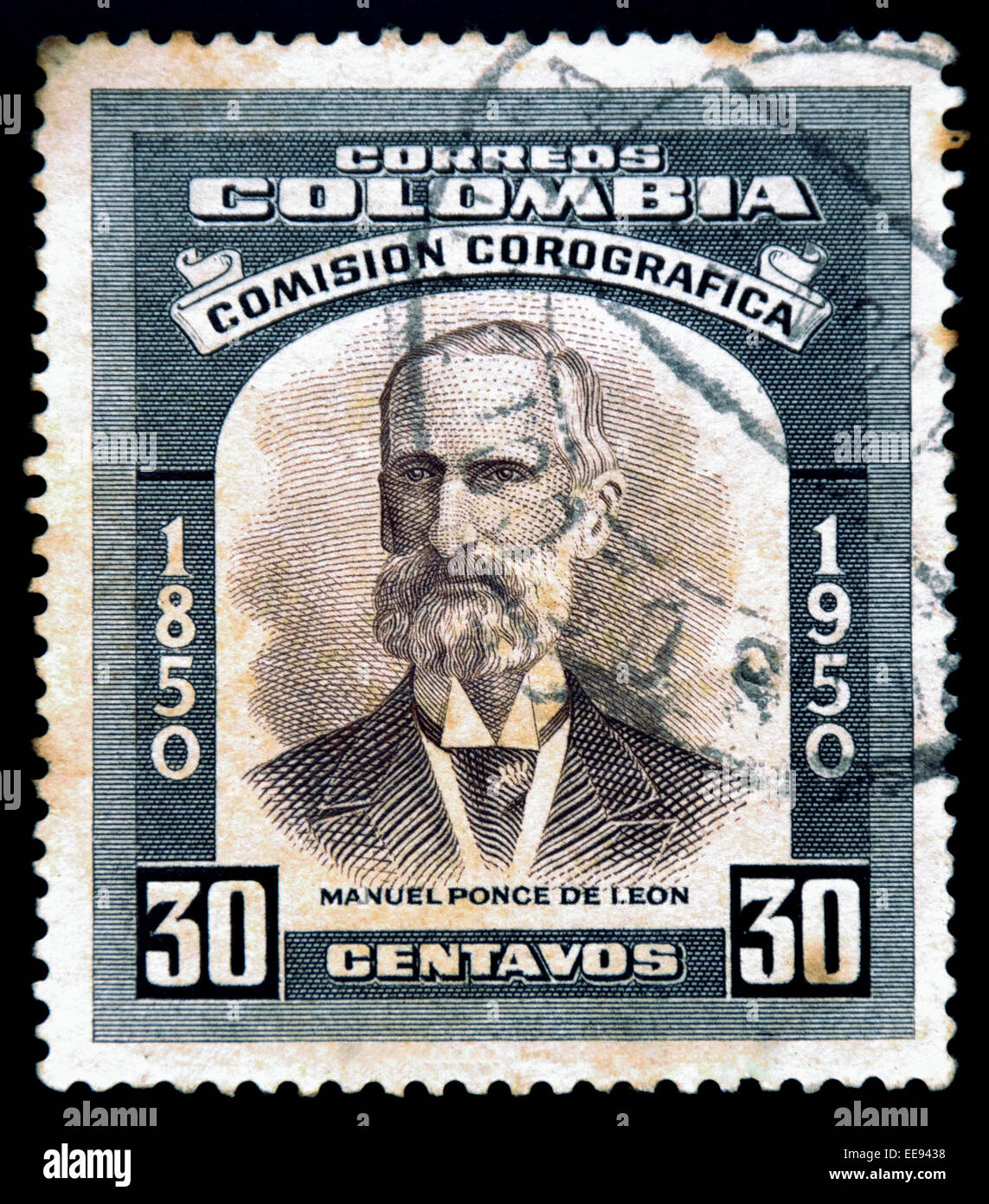 Postage Stamp Columbia Stock Photo Alamy