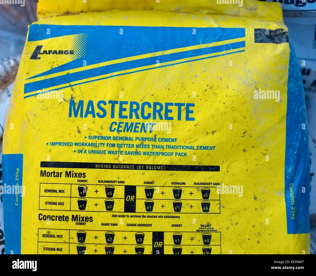 A bag of Mastercrete cement Stock Photo, Royalty Free Image: 77651847