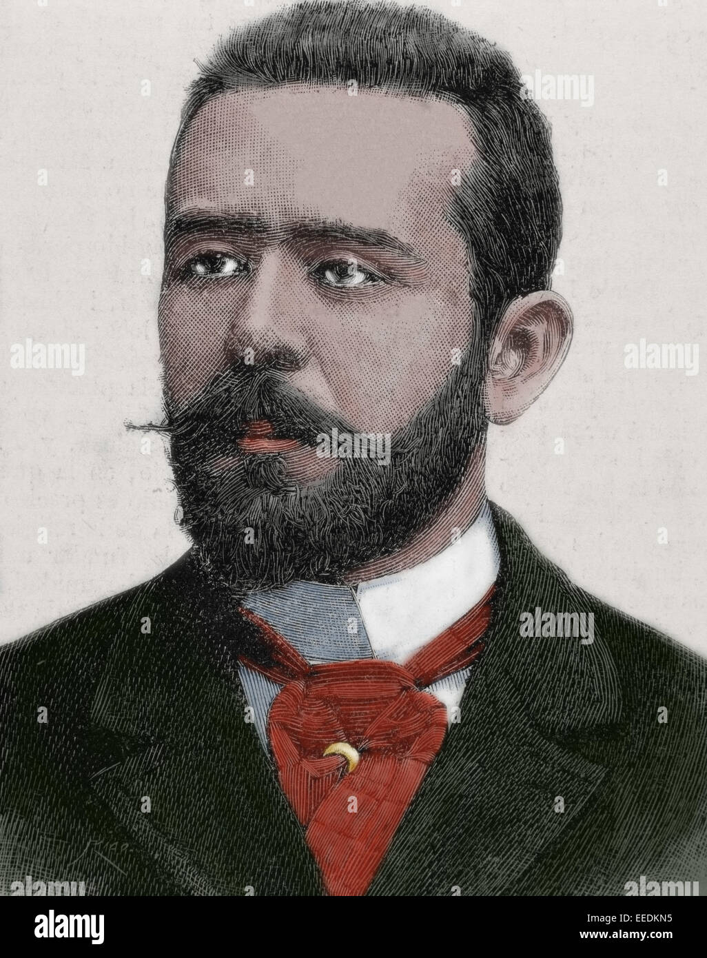 Narciso Diaz de Escovar (1860-1935). Spanish poet and writer. Portrait - narciso-diaz-de-escovar-1860-1935-spanish-poet-and-writer-portrait-EEDKN5
