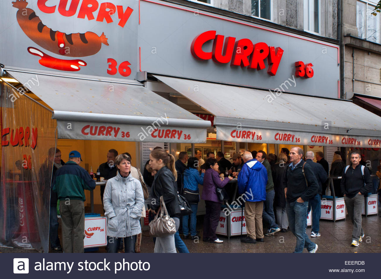 Famous Curry 36 sausage restaurant Kreuzberg west Berlin Germany Stock